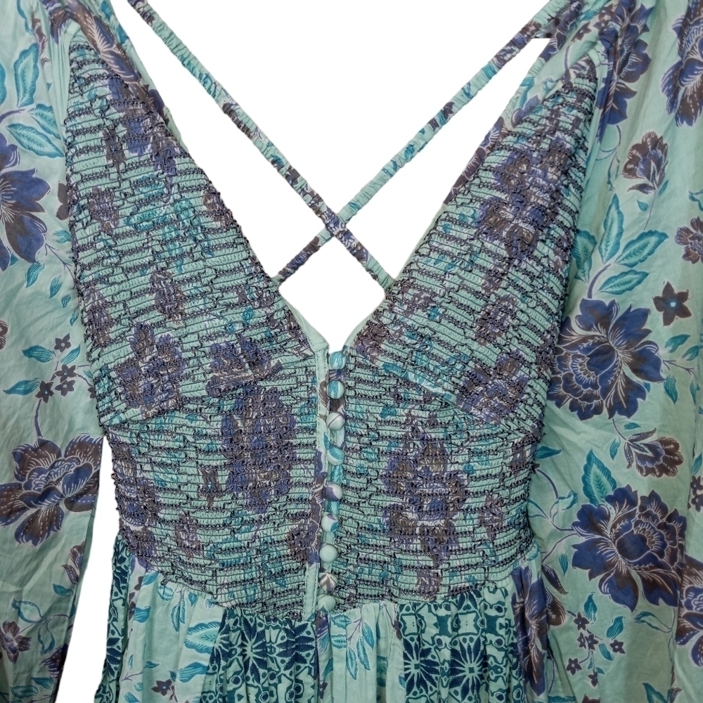 Free People A New Way Boho Floral Maxi Dress NWOT Size Small - Picture 5 of 15